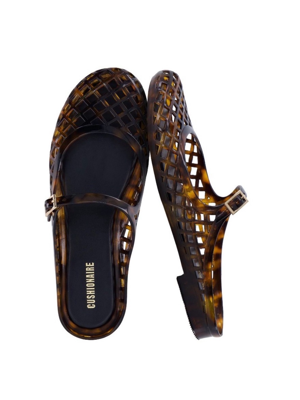 Cushionaire Women’s Tortoiseshell Mary Jane Flats
